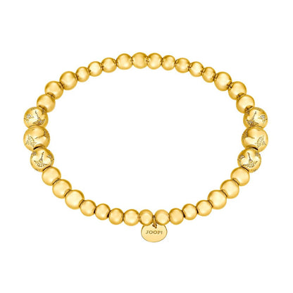 JOOP! stainless steel bracelet with logo tag including gift box in color: gold