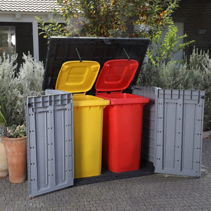 Keter Store It-Out-Pro Mülltonnenbox (1200L): Robuster Abfallbehälter, Wetterfest, Abschließbar