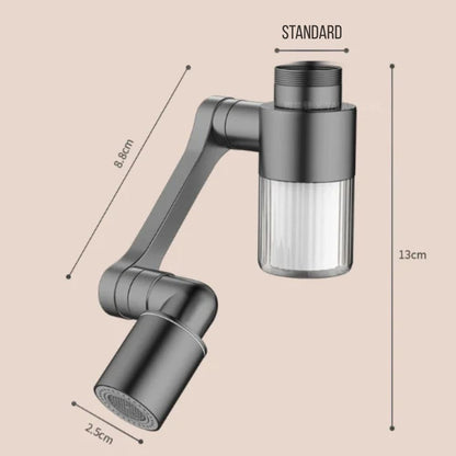 1440° drehbarer Wasserhahn-Verlängerung mit Wasserfilter | 2-Modi Multifunktions-Sprayer für Küche & Bad