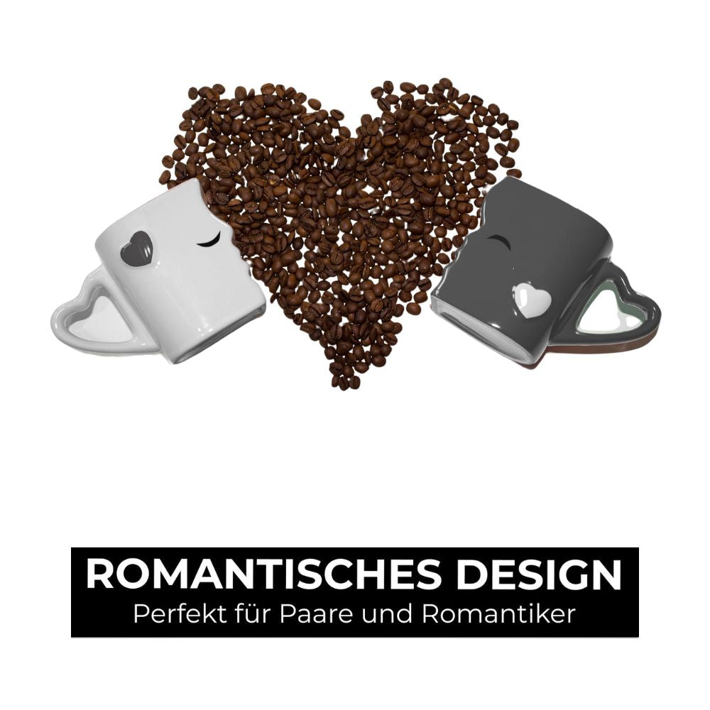MIAMIO Kissing Ceramic Coffee Mug Set | Gift for Women and Men