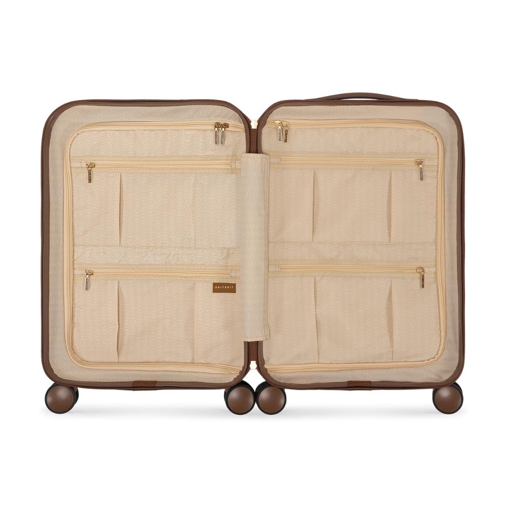 SUITSUIT 'Fab Seventies' Handgepäck-Koffer (33 Liter) mit TSA-Schloss | Braun