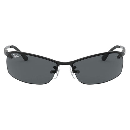 Ray Ban 'RB3183' Unisex Sonnenbrille: Top Bar Schwarz, Grau-Verlauf Gläser