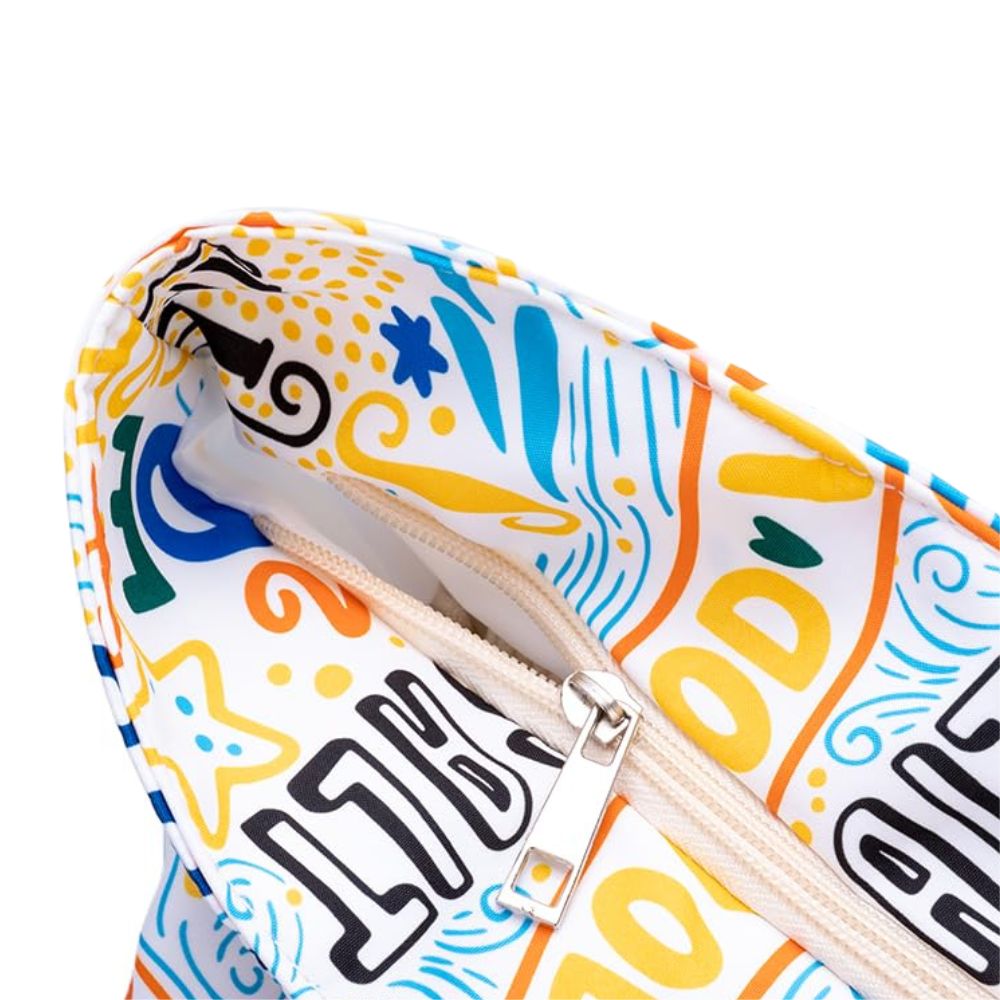 Große XXL Damen Strand- Badetasche mit Reißverschluss: Beach Bag, Leicht & Faltbar