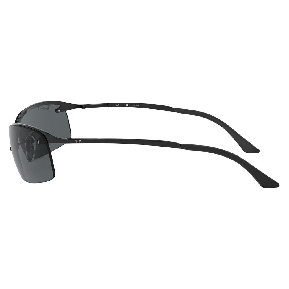 Ray Ban 'RB3183' Unisex Sonnenbrille: Top Bar Schwarz, Grau-Verlauf Gläser