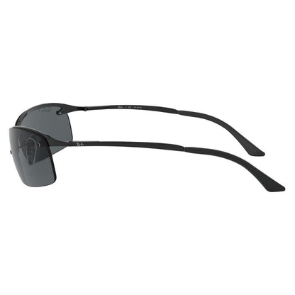 Ray Ban 'RB3183' Unisex Sonnenbrille: Top Bar Schwarz, Grau-Verlauf Gläser