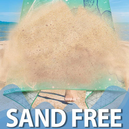 2er-Set Mikrofaser Strand- Badetuch (180x80cm): Saunatuch, Schnelltrocknend, Sandfrei