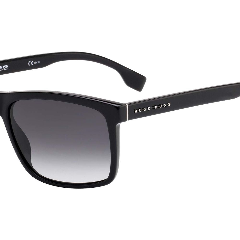Hugo Boss '1036/S' Sunglasses for Men: Black, Grey-Shaded Lenses