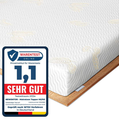Newentor® Matratzen Topper (180x200cm) H2-H3 Kaltschaum | Höhe: 7cm
