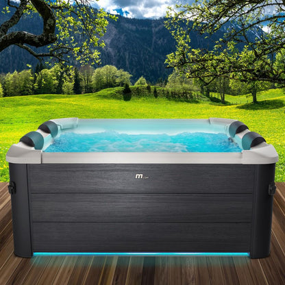 BRAST® Whirlpool MSpa Oslo Plus XXL mit Fester Außenwand & LED-Beleuchtung