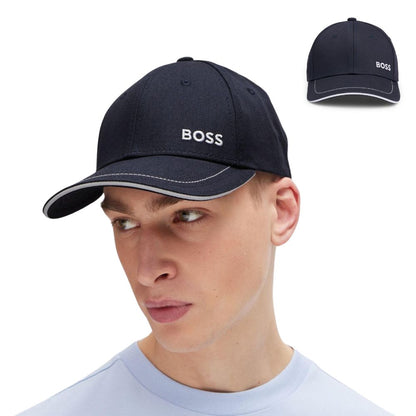 BOSS Herren Cap: Baumwoll-Twill, Logo-Print, Verstellbar | Einheitsgröße