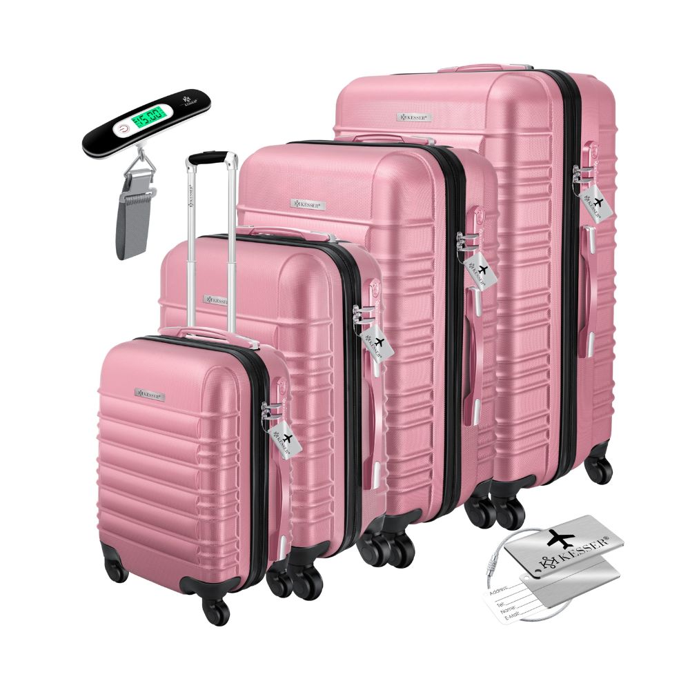 KESSER® Hartschalen Reisekoffer-Set (4-teilig) inkl. Kofferwaage und Gepäckanhänger