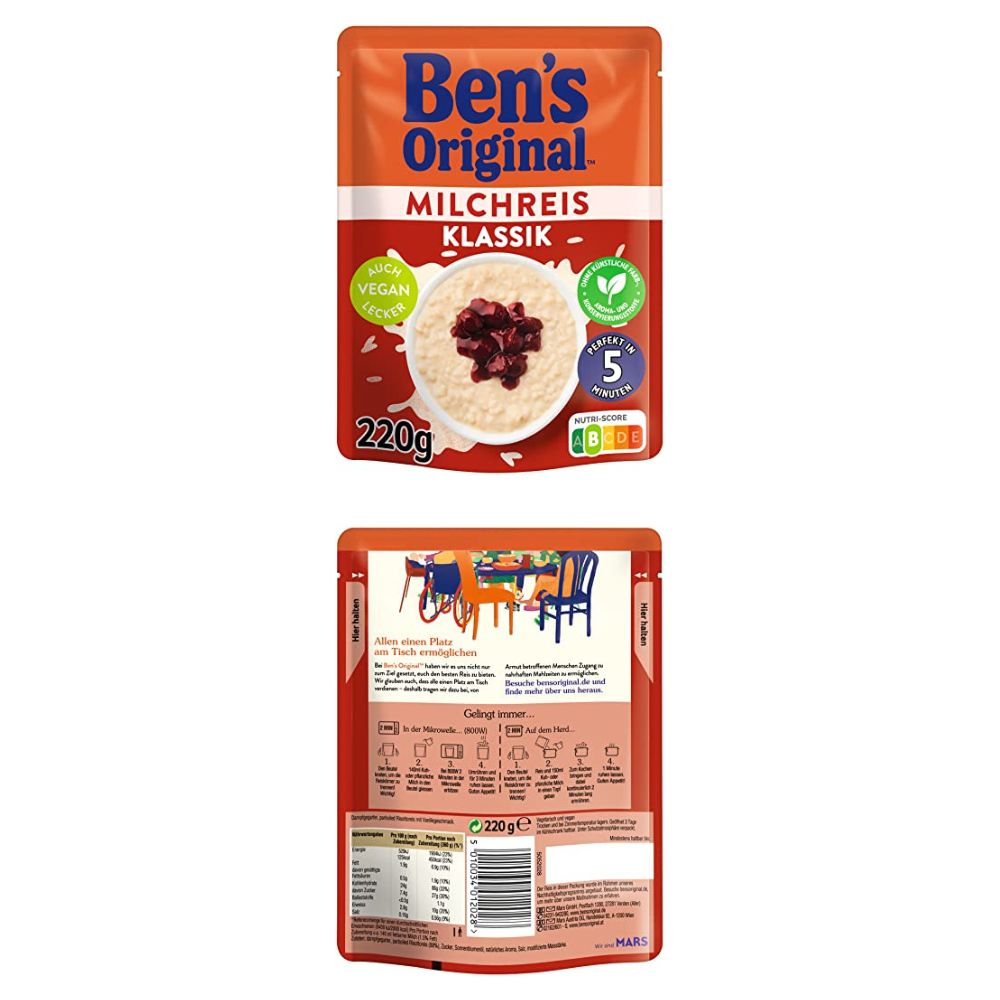 BEN'S ORIGINAL™ Express Milchreis Klassik (6x220g): In nur 5 Minuten