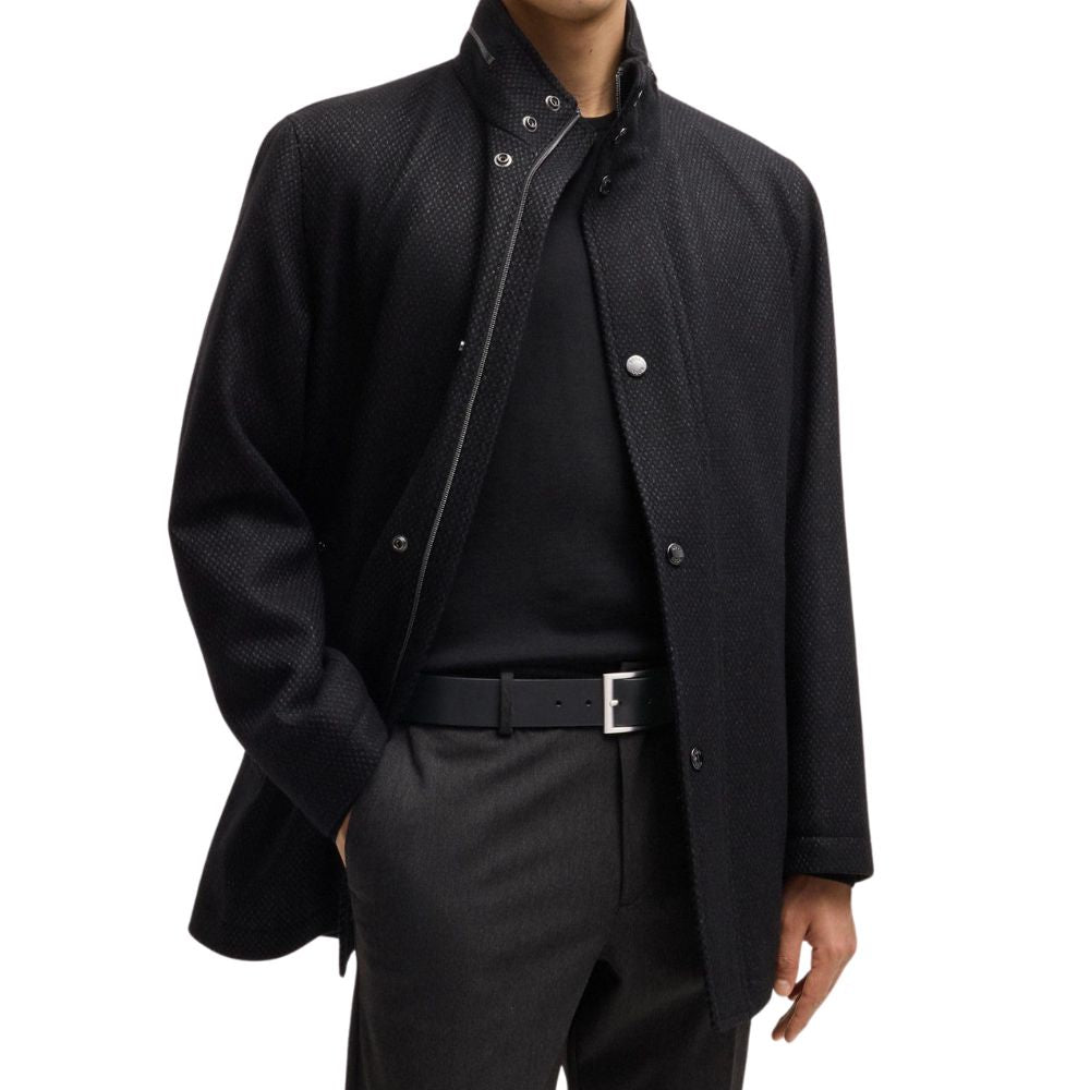 BOSS 'Connio'Herren Gürtel aus Echt-Leder: Business Gürtel in Schwarz (100x4cm)