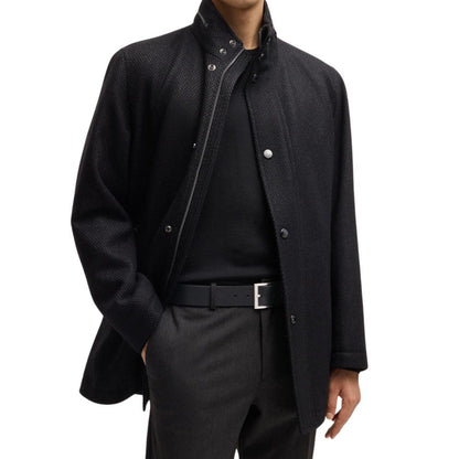 BOSS 'Connio'Herren Gürtel aus Echt-Leder: Business Gürtel in Schwarz (100x4cm)