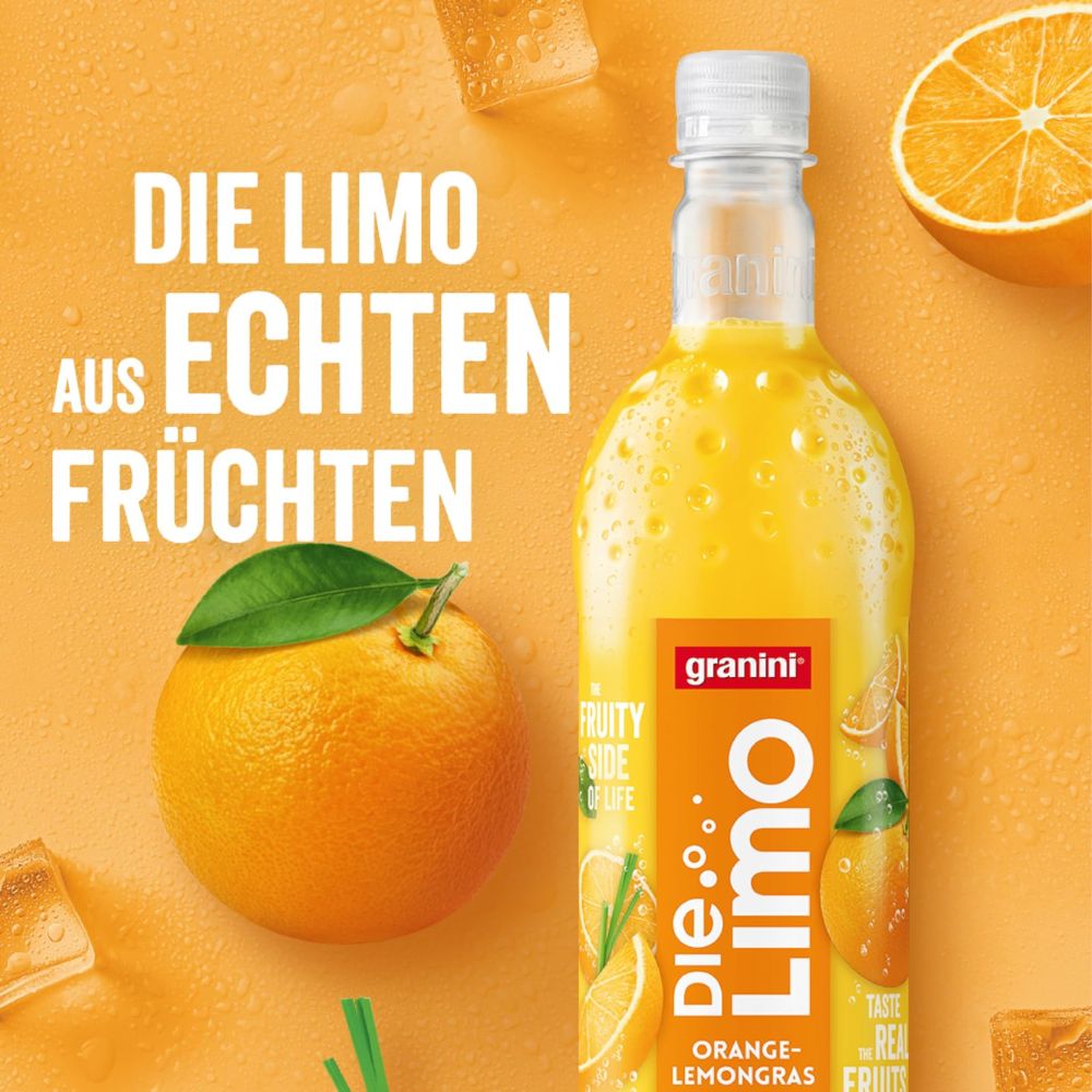 The Limo from granini - Lime-Lemon (6x 0.5L) made from real fruits, Vegan