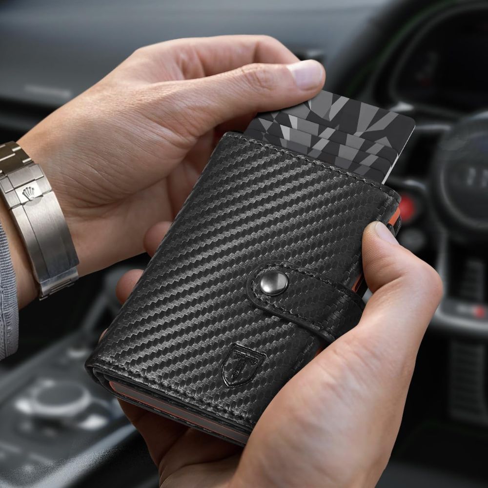 Slim Wallet-Geldbörse für Herren mit Münzfach & RFID Schutz: Kreditkartenetui