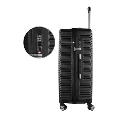 BUGATTI Hartschalen Reisekoffer 'Pure L' aus recyceltem PET (79 Liter): Schwarz