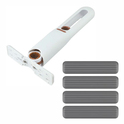 Mini Squeeze Mop™ | Selbstpressender Faltmopp für Haushalt, Küche und mehr (1 Griff + 4 Mop)