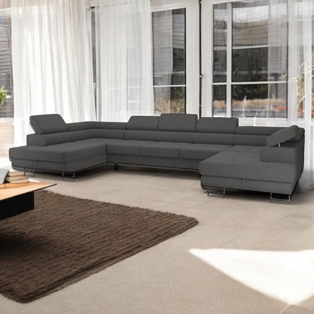 Premium 3-seater corner sofa with sleeping function 'Big PASTI U-shape' and bed box