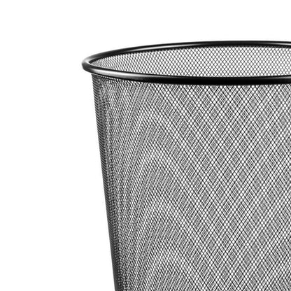 Abfall- Papiereimer aus Draht | Ideal für Büro - Höhe: 34cm x 18 Liter (Schwarz)
