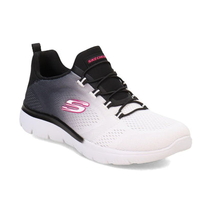 Skechers 'Summits Bright Charmer' Slip-On Women's Sneaker with Black/White Mesh Trim