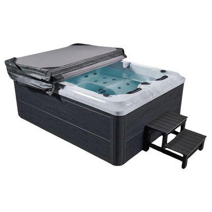 Outdoor whirlpool 'BERLIN' for 3 people including thermal cover &amp; LED: 31 massage jets