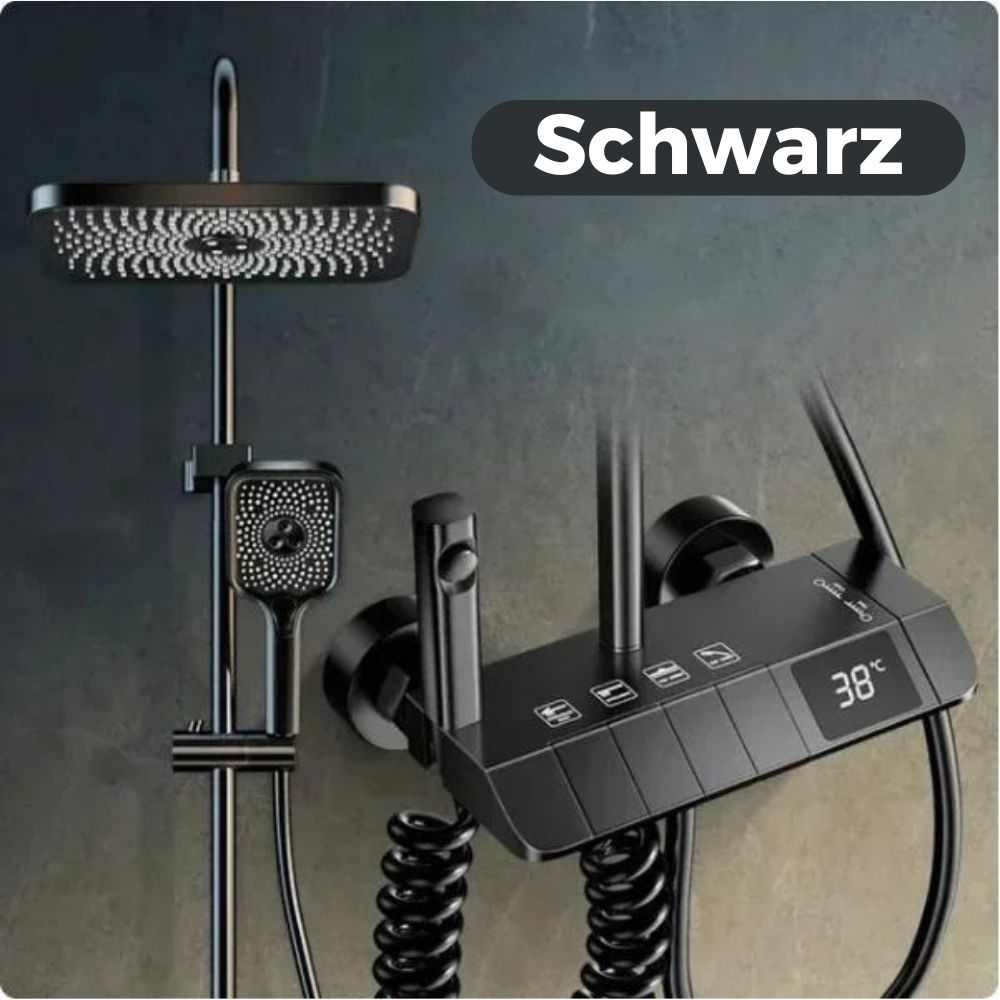 All-In-One Shower System with Digital Display and Thermostat | 4 Functions