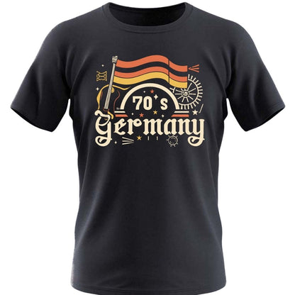 70's GERMANY Men's T-Shirt | Germany Print Short Sleeve Summer Tee