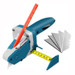 Plasterboard Cutter & Marking Tool with Tape Measure + Pencil &  5 Blades-FREE